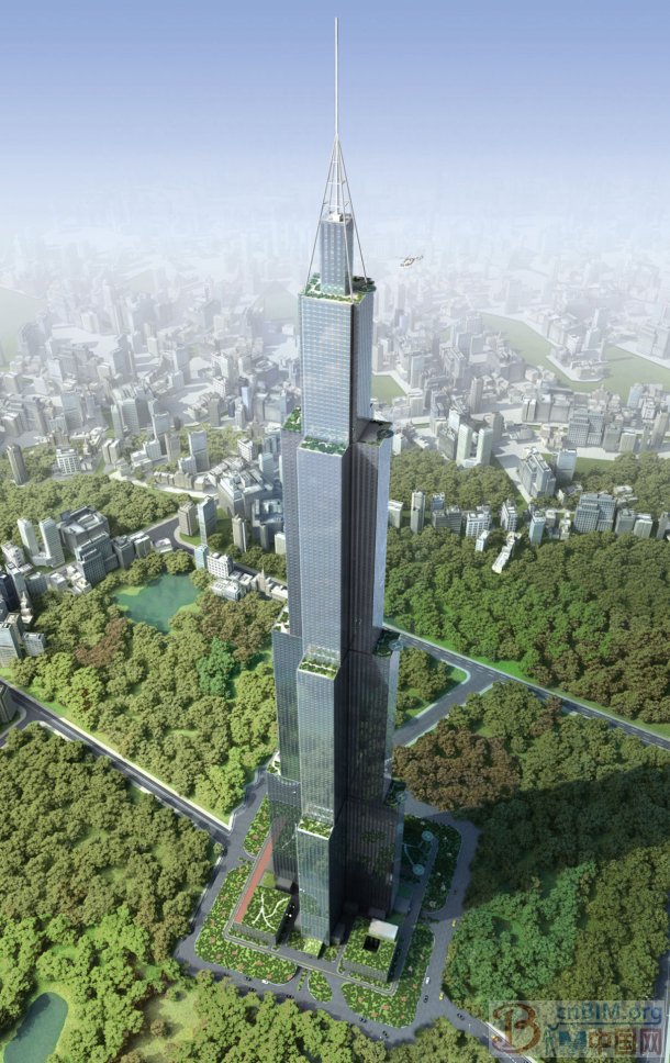 [图]长沙将建世界第一高楼 开发商重申只需90天工期