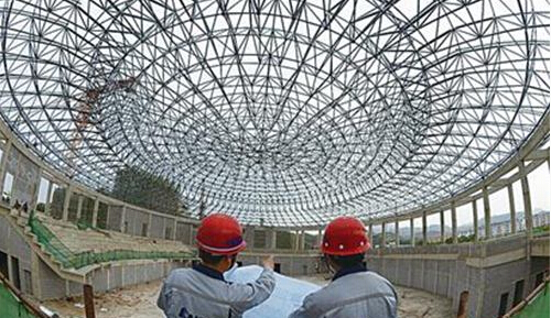 青岛美术学校单体建筑封顶