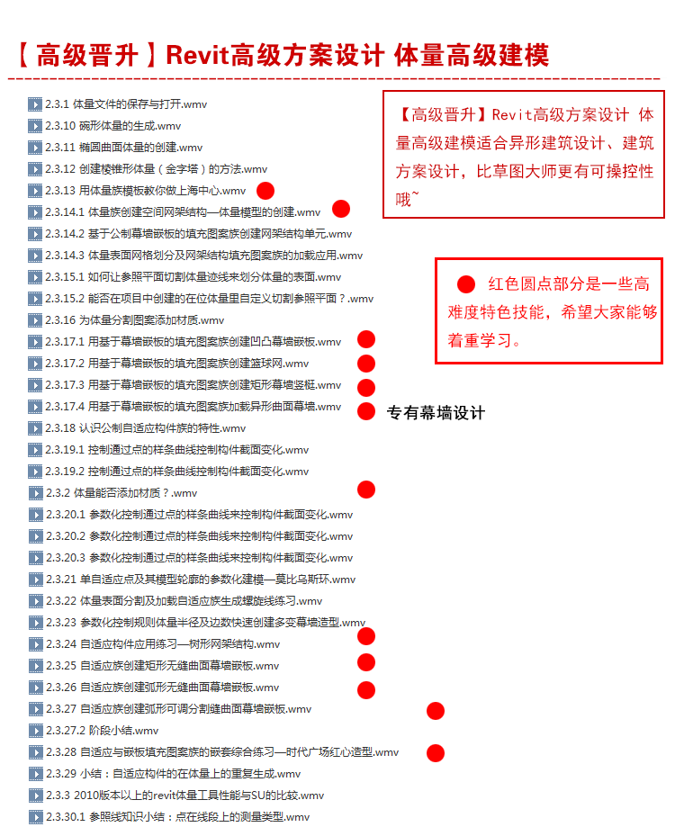 Revit自适应族、异形曲面、参数化建筑、BIM建筑方案设计培训视频教程 BIM教程 第1张