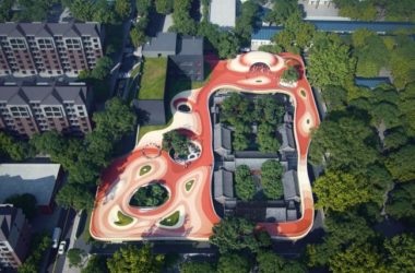 BIM建筑|MAD为北京四合院设计漂浮屋顶幼儿园,孩子们可以“上房揭瓦”啦-BIM建筑网