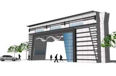 Sketchup规划模型|小区入口大门,现代风格-BIM建筑网