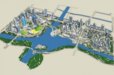 Sketchup规划模型|多高层混合城市规划体块,现代风格-BIM建筑网