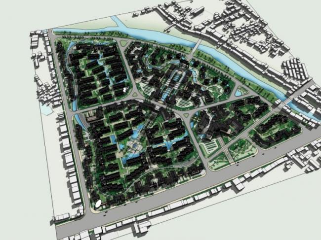 Sketchup规划模型|小区规划,中式风格 Sketchup规划模型|小区规划,中式风格