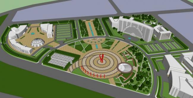 Sketchup规划模型|城市设计,现代风格 Sketchup规划模型|城市设计,现代风格