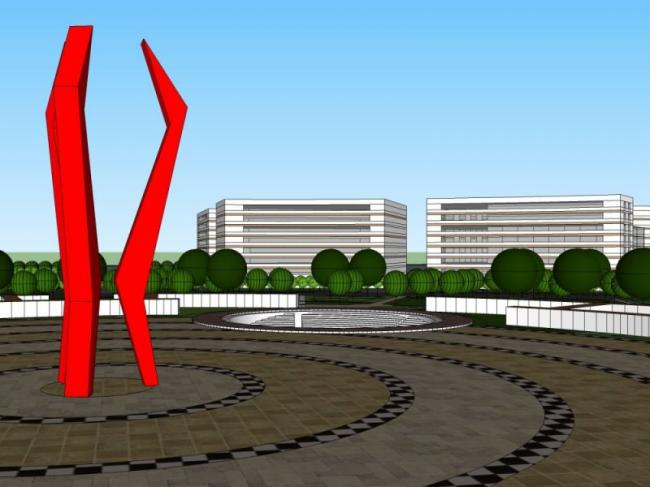 Sketchup规划模型|城市设计,现代风格 Sketchup规划模型|城市设计,现代风格
