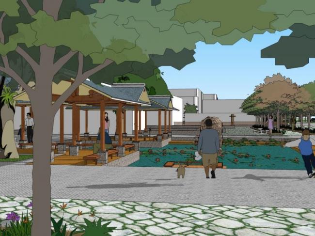 Sketchup规划模型|村庄规划,中式风格 Sketchup规划模型|村庄规划,中式风格