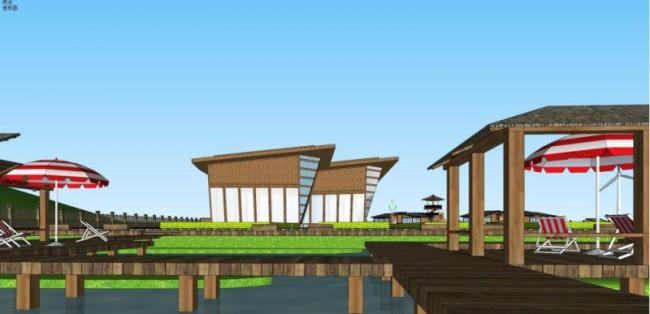 Sketchup规划模型|公园规划,现代风格 Sketchup规划模型|公园规划,现代风格