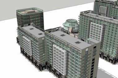 Sketchup规划模型|规划设计,商业地块,现代风格-BIM建筑网