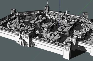 Sketchup规划模型|阿拉伯城市规划,古典阿拉伯风格-BIM建筑网