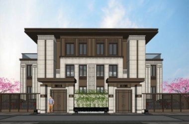 Sketchup别墅模型|双拼别墅,花园洋房,现代风格-BIM建筑网