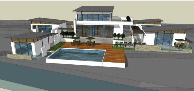 Sketchup别墅模型|独栋别墅,现代风格 Sketchup别墅模型|独栋别墅,现代风格