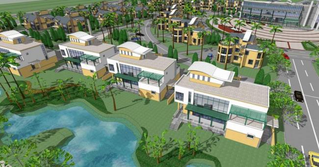 Sketchup别墅模型|新中式别墅区,别墅群 Sketchup别墅模型|新中式别墅区,别墅群