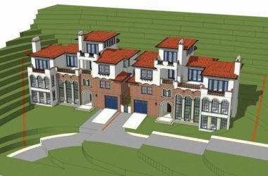Sketchup别墅模型|双拼别墅,西班牙,地中海风格-BIM建筑网