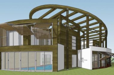 Sketchup别墅模型|独栋别墅,椭圆形,平面别墅,现代风格-BIM建筑网