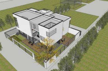 Sketchup别墅模型|独栋别墅,现代风格-BIM建筑网