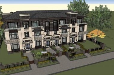 Sketchup别墅模型|莱特中式草原风,联排别墅-BIM建筑网