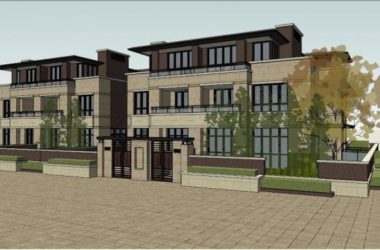 Sketchup别墅模型|草原风格长风别墅联排,古典风格,居住建筑-BIM建筑网