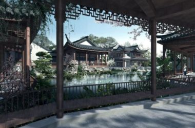 Sketchup别墅模型|多层别墅,中式风格,中式园林-BIM建筑网