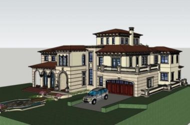 Sketchup别墅模型|独栋别墅,西班牙,古典风格,地中海-BIM建筑网