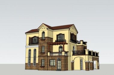 Sketchup别墅模型|独栋别墅,西班牙风格,古典风格-BIM建筑网