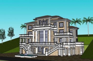 Sketchup别墅模型|独栋别墅,西班牙,古典风格,地中海-BIM建筑网