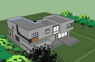Sketchup别墅模型|独栋别墅,现代风格-BIM建筑网