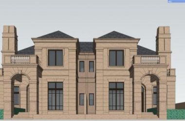 Sketchup别墅模型|双拼别墅,西班牙风格,地中海-BIM建筑网