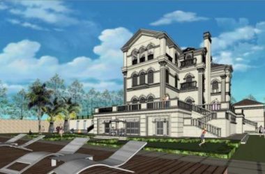 Sketchup别墅模型|独栋别墅,欧式古典风格,居住建筑-BIM建筑网