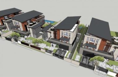 Sketchup别墅模型|联排别墅,新中式风格-BIM建筑网