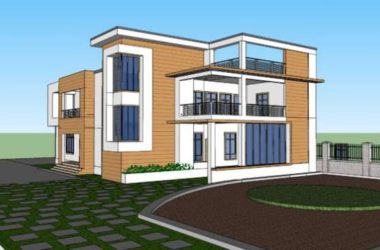 Sketchup别墅模型|独栋别墅,现代风格-BIM建筑网