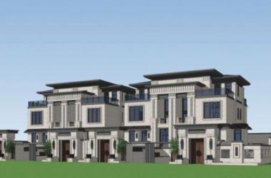 Sketchup别墅模型|联排别墅,中式风格-BIM建筑网
