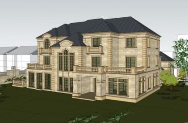 Sketchup别墅模型|独栋别墅,法式古典风格-BIM建筑网