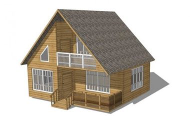 Sketchup别墅模型|防腐木屋住宅,古典风格,坡屋顶-BIM建筑网
