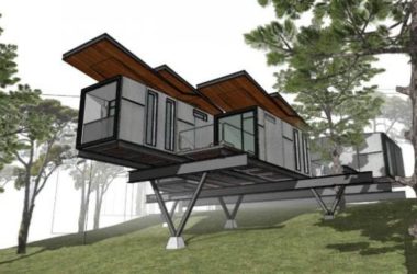 Sketchup别墅模型|集装箱住宅别墅,现代风格-BIM建筑网