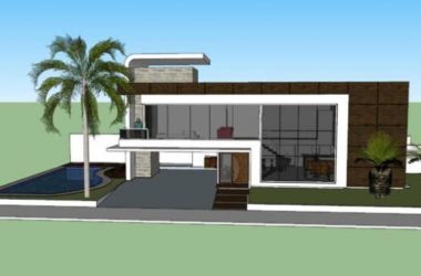 Sketchup别墅模型|独栋别墅,现代风格-BIM建筑网