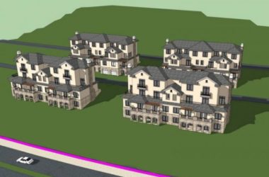 Sketchup别墅模型|法式风格,古典风格,联排别墅-BIM建筑网