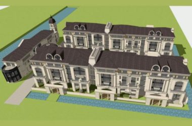 Sketchup别墅模型|叠拼别墅,联排别墅,法式风格,古典风格-BIM建筑网