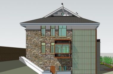 Sketchup别墅模型|农村别墅,独栋别墅,中式风格-BIM建筑网