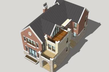 Sketchup别墅模型|独栋别墅,英式风格,古典风格-BIM建筑网