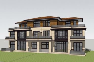 Sketchup别墅模型|双拼别墅,简欧风格,古典风格-BIM建筑网