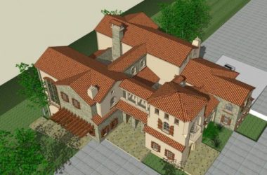 Sketchup别墅模型|独栋别墅,西班牙古典风格-BIM建筑网
