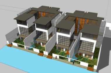 Sketchup别墅模型|联排别墅,现代风格-BIM建筑网