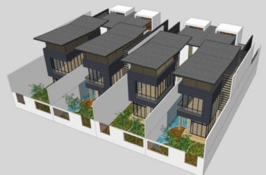 Sketchup别墅模型|联排别墅,现代风格-BIM建筑网