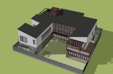 Sketchup别墅模型|独栋别墅,新中式风格-BIM建筑网
