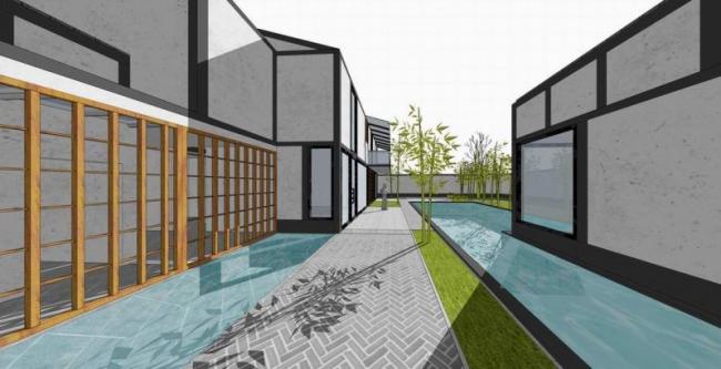 Sketchup别墅模型|独栋别墅,新中式风格 Sketchup别墅模型|独栋别墅,新中式风格