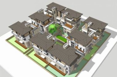 Sketchup别墅模型|联排别墅,欧式法式,古典风格-BIM建筑网