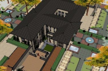 Sketchup别墅模型|独栋别墅,叠拼,花园洋房,古典风格-BIM建筑网