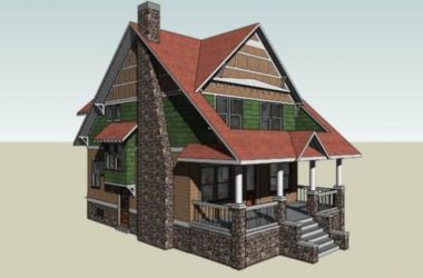 Sketchup别墅模型|独栋别墅,平房小屋,古典风格-BIM建筑网