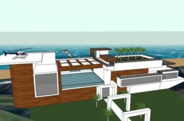 Sketchup别墅模型|独栋别墅,海边,现代风格-BIM建筑网