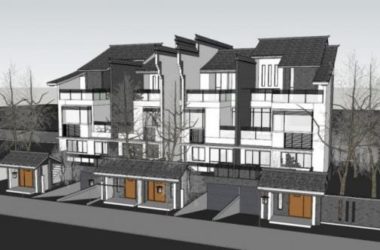 Sketchup别墅模型|联排别墅,徽派民居风格-BIM建筑网